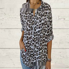 Shirt Mid-sleeve Fashion Casual Polo Collar Women's Shirt - kinko