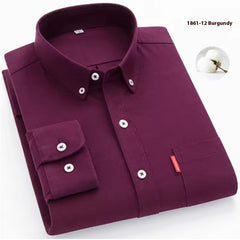 Pure Cotton Washed Oxford Woven Shirts Men - kinko
