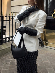 Classic White Waisted Blazer - kinko