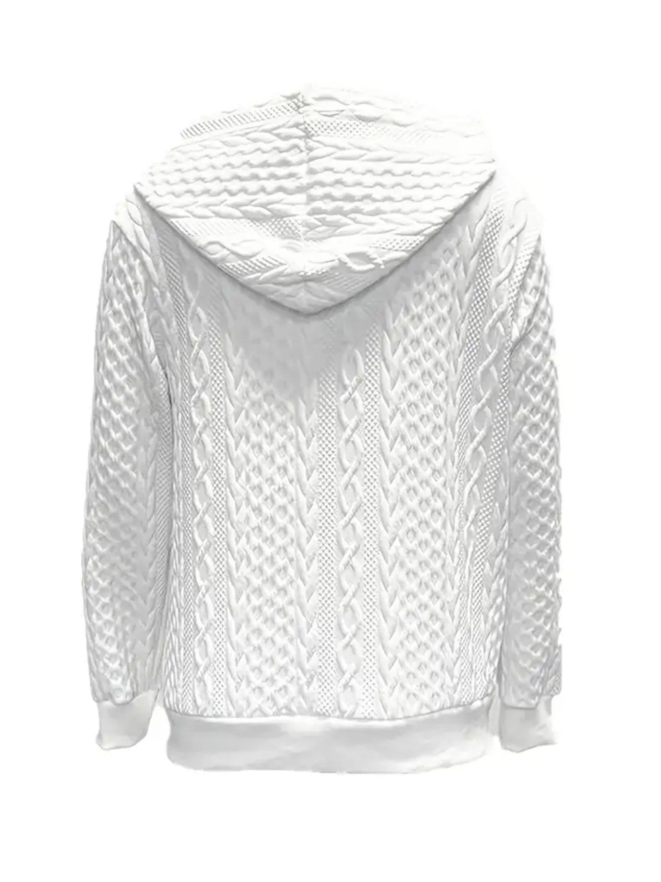 Drawstring Zip Up Hooded Jacket - kinko