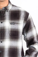 WEIV Men's Full Size Plaid Long Sleeve Flannel Shirt Plus Size - kinko