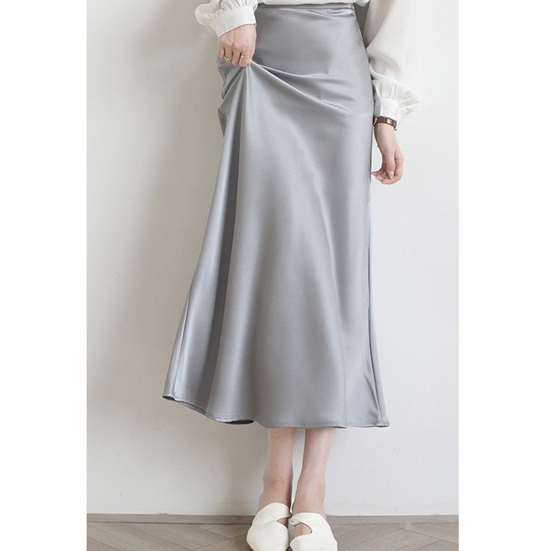 High-grade Silk Mid-length High-end Fishtail Long Skirt - kinko