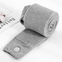 Autumn And Winter Fleece-lined Thickened Screw Cotton Vertical Stripes Base One-piece Trousers - kinko