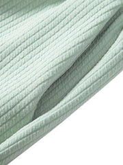 Men's Ribbed Short Sleeve Shirt and Shorts Set - kinko