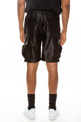 WEIV Men's Full Size Satin Street Cargo Shorts Plus Size - kinko