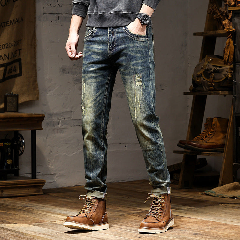High-end Jeans Men's Stretch Nostalgic Retro - kinko