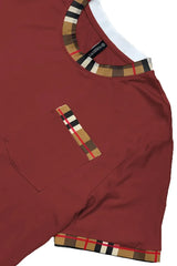 WEIV Men's Full Size Checkered Short Sleeve Tee Plus Size - kinko