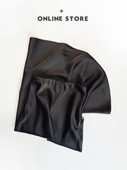 High Waist Slimming Mid-length Satin Acetate Silky Skirt - kinko