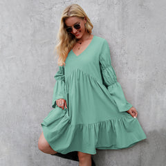 Resort Dresses Long Sleeves Women's Dress - kinko