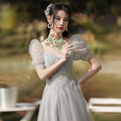 Dress Sisters Dress Female Gray Slim Fit Girlfriend Clothes - kinko