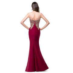 Amazon Europe dress sexy back hollow applique package hip dress fishtail skirt female perspective - kinko