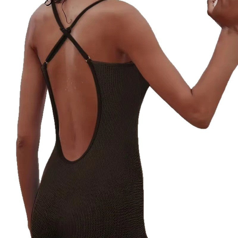 One-piece Women's Sling Slim Fit Backless Design Swimsuit - kinko
