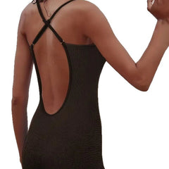 One-piece Women's Sling Slim Fit Backless Design Swimsuit - kinko