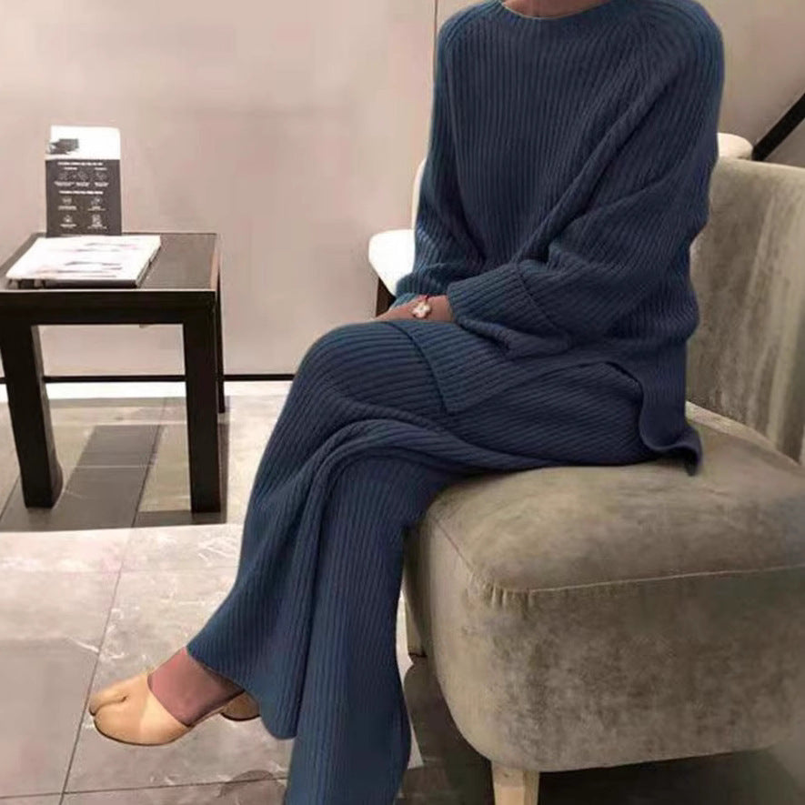 Knit Casual Two-piece Knitted Sweater - kinko