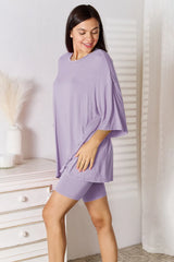 Basic Bae Full Size Soft Rayon Three-Quarter Sleeve Top and Shorts Set - kinko