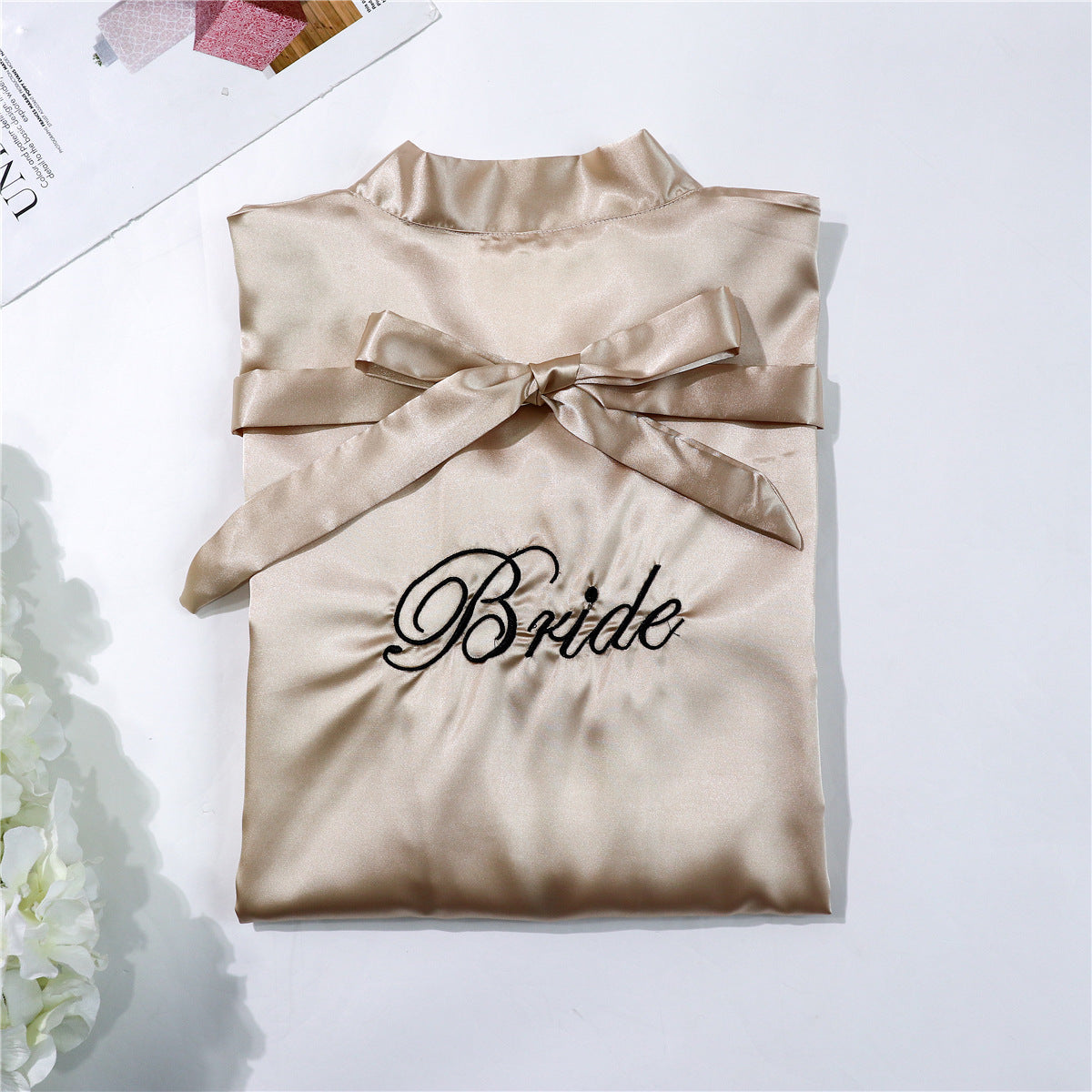 Bridal pajamas simulation silk nightgown - kinko