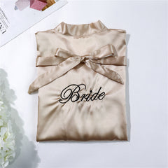 Bridal pajamas simulation silk nightgown - kinko