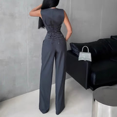 Women's Outer Wear Spring And Summer Vest Pants Two-piece Set - kinko