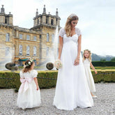 Eyelashes Lace Stitching Japanese Cotton Short-sleeved Dress - kinko