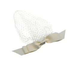 European And American White Mesh Bow Veil - kinko