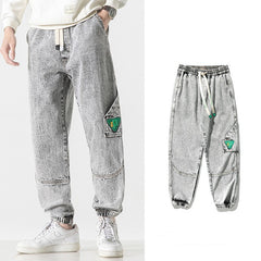 Men Brands Loose-fit Tappered Trousers - kinko