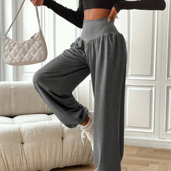 Women's Solid Color Breathable And Hanging Sports Pants - kinko