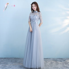 Long Bridesmaid Blue Wedding Dress Girlfriends Party Dress - kinko