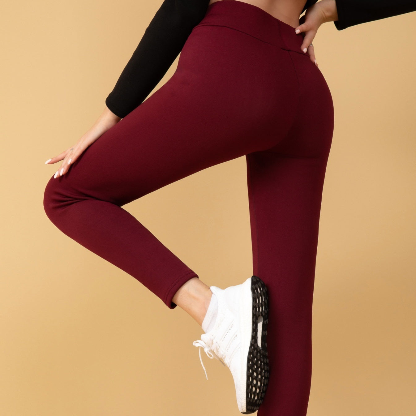 Cashmere Winter Wear High Waist Leggings For Women - kinko