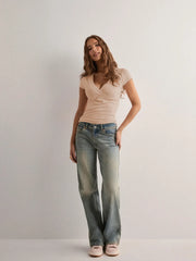 Surplice Short Sleeve T-Shirt - kinko