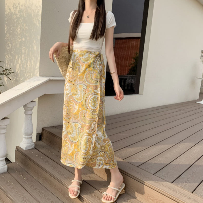 Chinese Style Hip Skirt Women's Summer Sun Protection Skirt - kinko