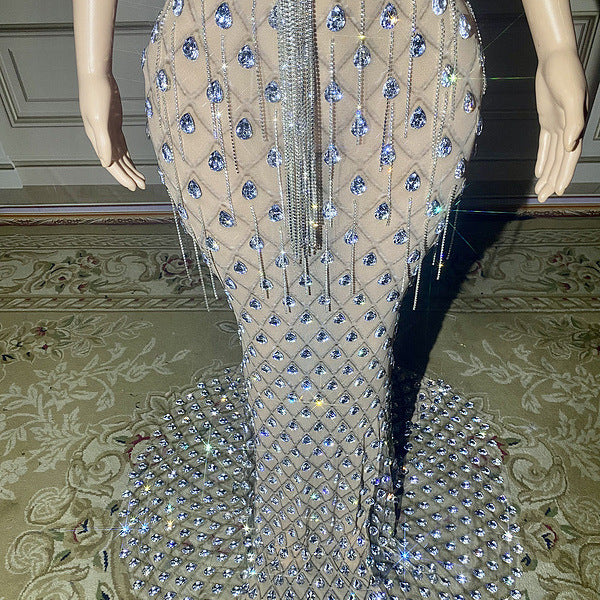 No Back Traceless Sexy Elegant Fishtail Gown - kinko