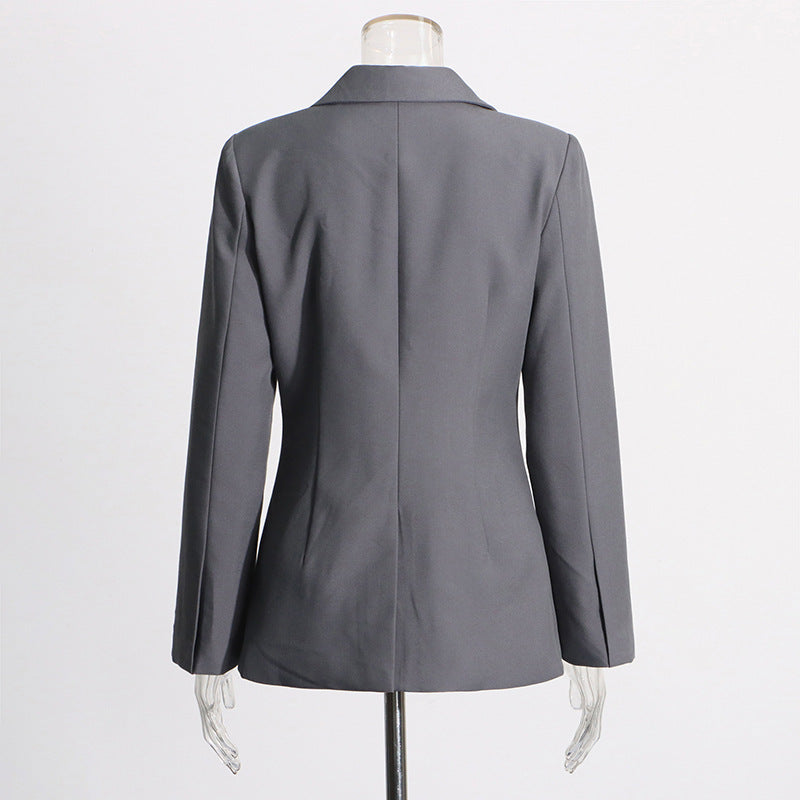 V-neck Lace-up Single-breasted Design Blazer For Women - kinko
