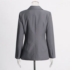 V-neck Lace-up Single-breasted Design Blazer For Women - kinko