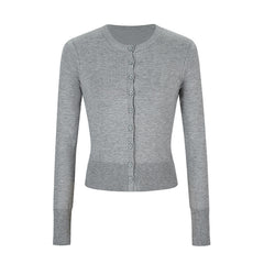 Women's Autumn Hot Girl Short Thin Coat Long-sleeved Sweater - kinko