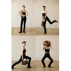 Side Slit Delicate Soft Gentle Skin Soft Bootcut Trousers - kinko