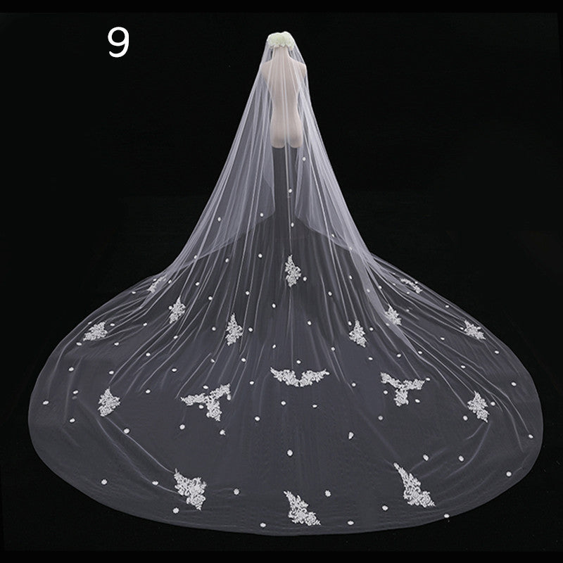 Bride Wedding Master Wedding Veil Long Long Tail - kinko