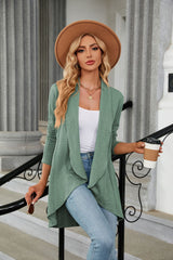 Women's Casual Lightweight Open Front Cardigans Soft Draped Long Sleeve
