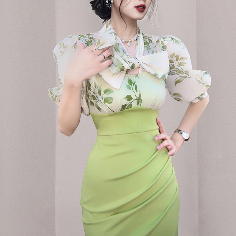 Niche Split Bag Buttock Temperament Fake Two Dresses - kinko