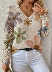 Printed Casual Cape Coat Cardigan Sweater - kinko