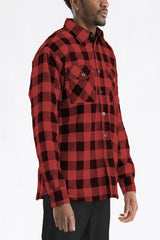 WEIV Men's Full Size Quilted Padded Flannel Shirt Plus Size - kinko