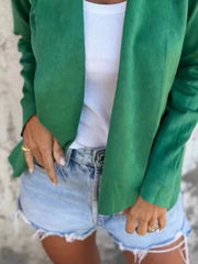 Full Size Open Front Casual Cardigan Plus Size - kinko