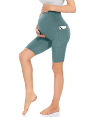Five-point Pocket Maternity Pants High Waist Slim Fit Maternity Pants - kinko