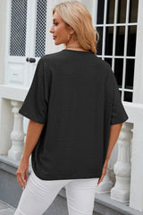 Eyelet Open Front Half Sleeve Cardigan - kinko