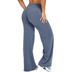 Peach Hip Slimming Yoga Straight-leg Pants - kinko