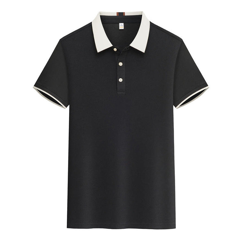 Contrast Color Lapels Polo Shirt - kinko