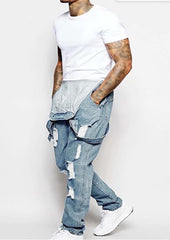 Fashion Men's Sling Denim Romper - kinko