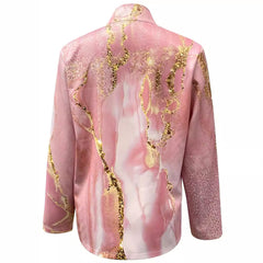 Marble Print Fashion Blazer - kinko