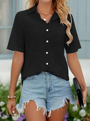 Short-sleeved Casual Loose Shirt Breathable - kinko