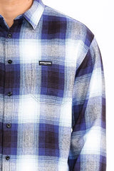 WEIV Men's Full Size Plaid Long Sleeve Flannel Shirt Plus Size - kinko