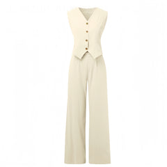 Hot Selling New Trendy Patchwork Vest & Pants Set - Breathable Linen Casual Outfit - kinko